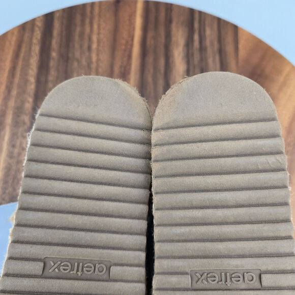 Aetrex Sofie Sandals Women's 7.5 Blue Leather Straps Comfort Buttons Platform - Picture 9 of 11